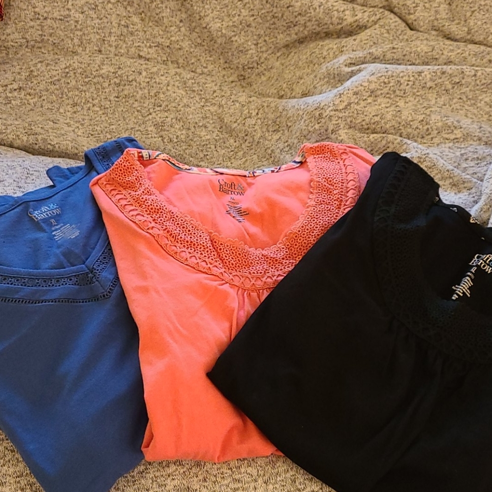 Like New - Bundle of 3 Croft & Barrow Pajama Shirts